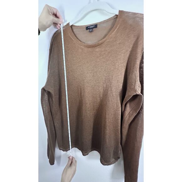 Burberry London Women Brown Flax Linen Knit Pullover Sweater Sz M Flawed Preppy - Picture 16 of 16